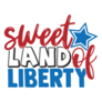 Sweet Land Of Liberty - 4th Of July Lettering Sticker