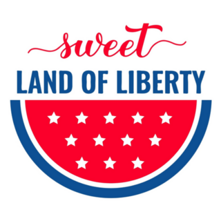 Sweet Land Of Liberty Patriotic Lettering Sticker