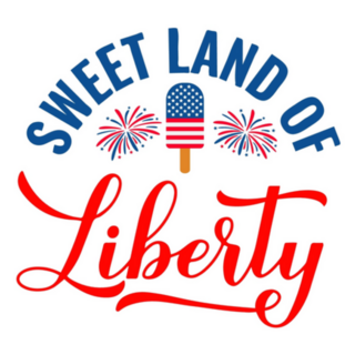 Sweet Land Of Liberty Patriotic Popsicle Lettering