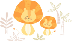 Sweet Lion Family Sticker