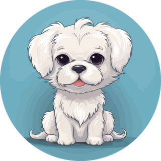 Sweet Maltese Blue Sticker