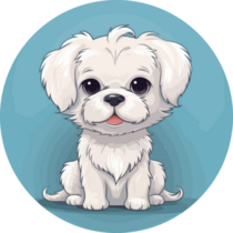 Sweet Maltese Blue Sticker
