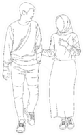 Sweet Muslim Couple Holding Hands Sticker