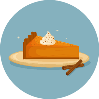 Sweet Piece Of Pumpkin Pie Thanksgiving Illustration Sticker