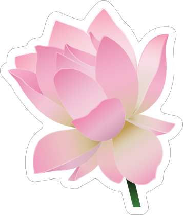 Sweet Pink Lotus Flower Sticker