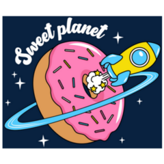 Sweet Planet, Planet Donut Sticker