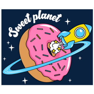 Sweet Planet, Planet Donut Sticker