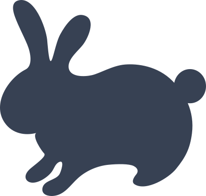 Sweet Rabbit Silhouette Sticker