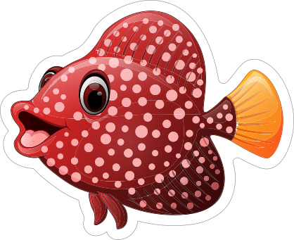Sweet Red Fish Sticker
