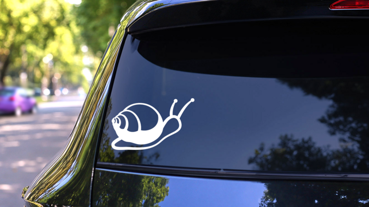 Sweet Snail Sticker on a Rear Car Window (New) example