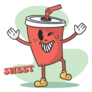 Sweet Soda Groovy Cartoon Sticker
