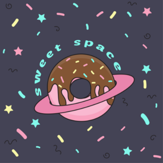 Sweet Space Donut Planet Sticker
