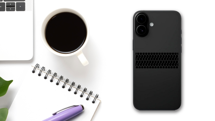 Sweet Tire Tread Race Car Sticker on a Phone (New) example