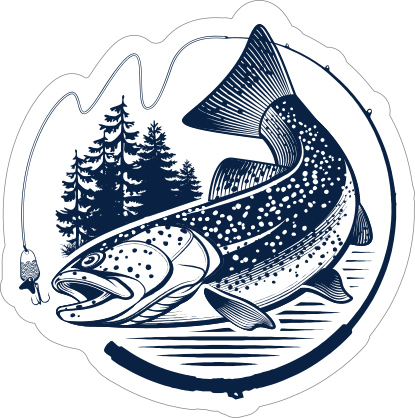 Sweet Trout Fishing Sticker