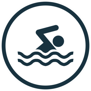 Swim Icon Vector Sticker
