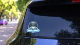 Swimmers Head With Glasses And Cap For Swimming Sticker on a Rear Car Window (New) example