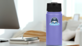 Swimmers Head With Glasses And Cap For Swimming Sticker on a Water Bottle (New) example