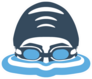 Swimmers Head With Glasses And Cap For Swimming Sticker