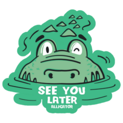Swimming Alligator See You Later Sticker