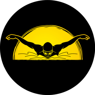 Swimming Butterfly, Man Swimming On Sunlight Sticker