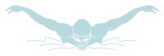 Swimming Butterfly Man Swimming Sticker