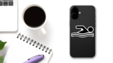 Swimming Cartoon Icon Sticker on a Phone (New) example