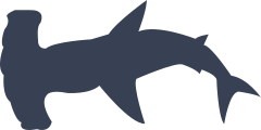 Swimming Hammerhead Shark Shape Sticker