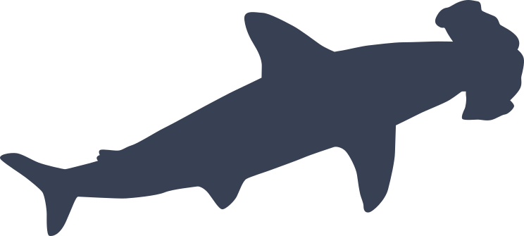 Swimming Hammerhead Shark Sticker