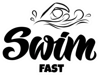 Swimming Hand Drawn Outline Sticker