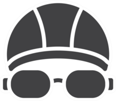 Swimming Hat And Glasses Vector Icon Sticker