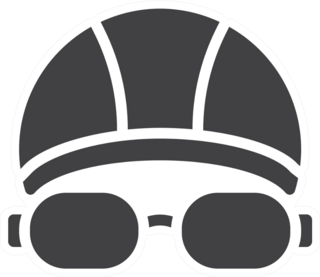 Swimming Hat And Glasses Vector Icon Sticker