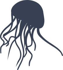 Swimming Jellyfish Sticker