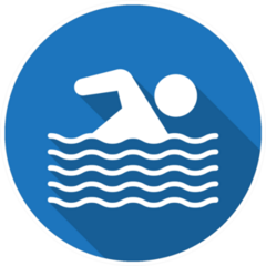 Swimming Pool Flat Icon Sticker