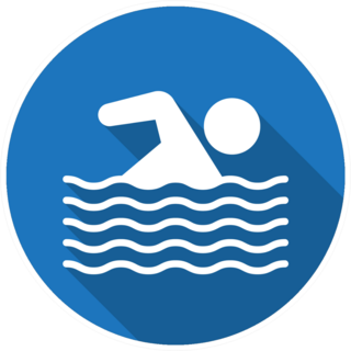 Swimming Pool Flat Icon Sticker