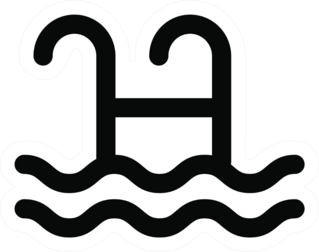 Swimming Pool Ladder Icon Sticker