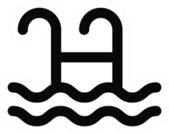 Swimming Pool Ladder Icon Sticker
