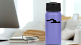 Swimming Silhouette Sticker on a Water Bottle (New) example