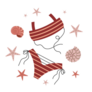Swimsuit & Starfish Sticker