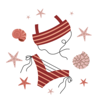 Swimsuit & Starfish Sticker