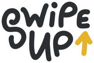 Swipe Up With Arrow Sticker