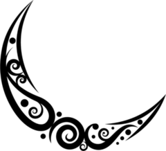 Swirl Moon Sticker