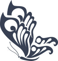 Swirly Butterfly Flying Sticker