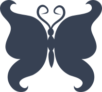 Swirly Butterfly Sticker