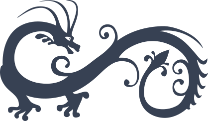 Swirly Chinese Dragon Sticker