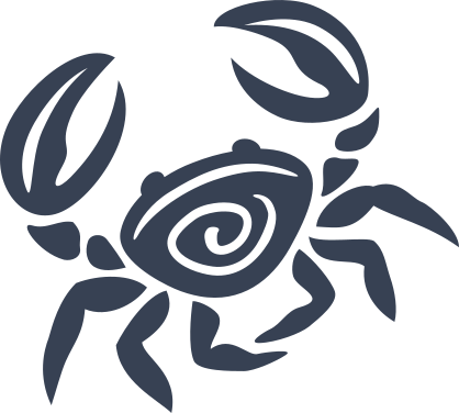 Swirly Crab Sticker
