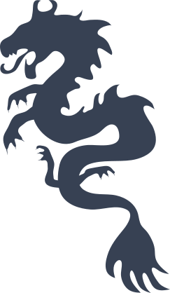 Swirly Dragon Sticker