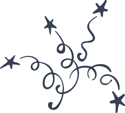 Swirly Shooting Stars Sticker