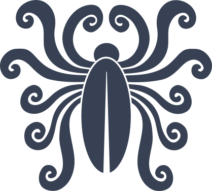 Swirly Spider Sticker
