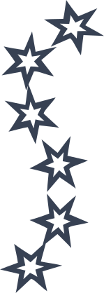 Swirly Star Border Sticker