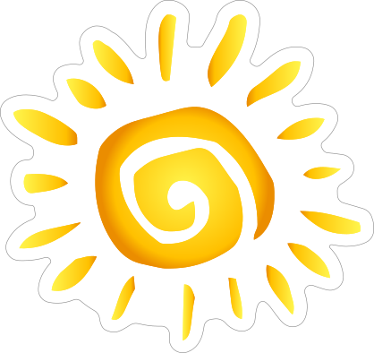 Swirly Sun Sticker